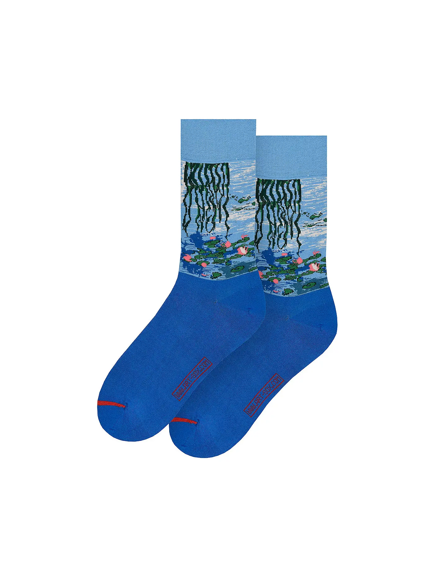 MUSEARTA | Damen Socken WATER LILIES II - CLAUDE MONET blue (36-40) | 
